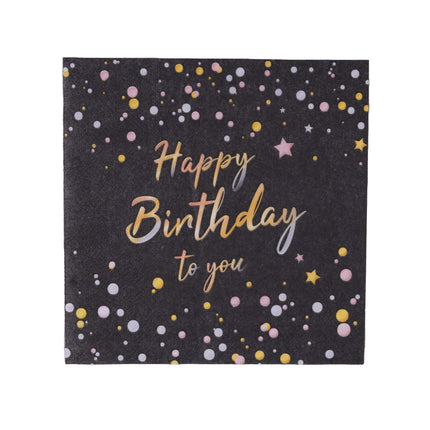 Funny Fashion 20 servetten Verjaardag Happy Birthday