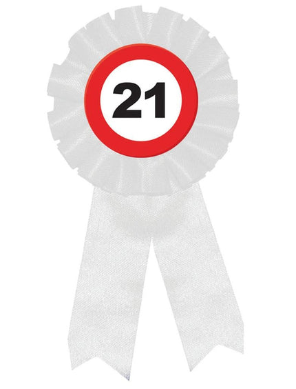 Funny Fashion 21e verjaardag party rozet verkeersbord