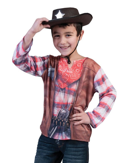 Funny Fashion 3D Shirt Cowboy voor kinderen