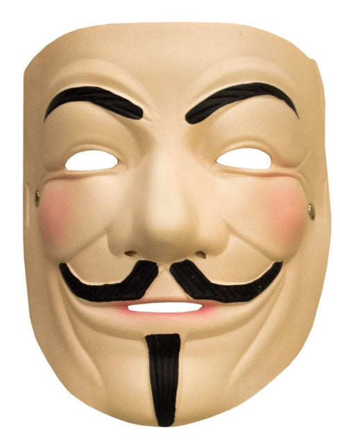 Funny Fashion Anonymous masker  met snor latex