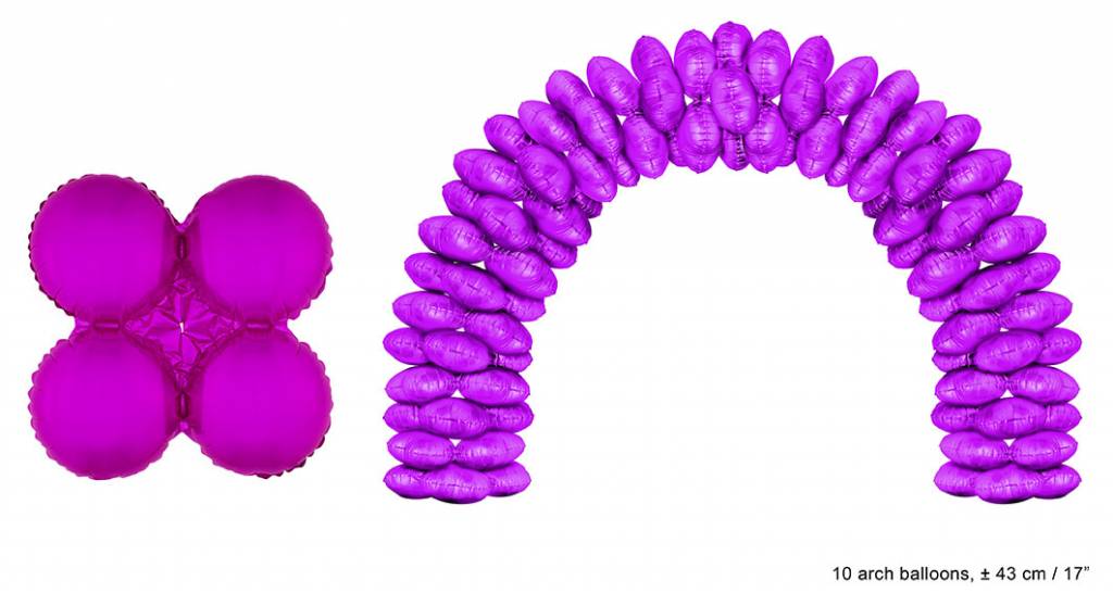 Funny Fashion Ballonboog folie ballonnen rond roze