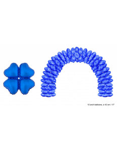 Funny Fashion Ballonboog folieballonnen hart Blauw