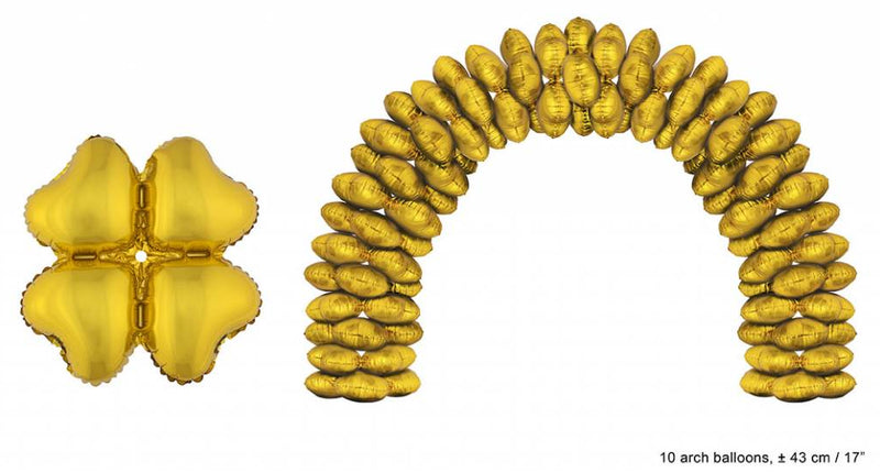 Funny Fashion Ballonboog folieballonnen hart Goud