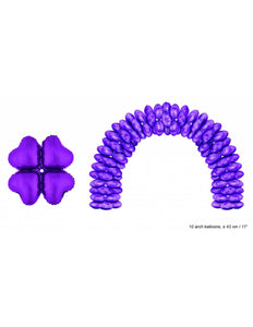 Funny Fashion Ballonboog folieballonnen hart Paars