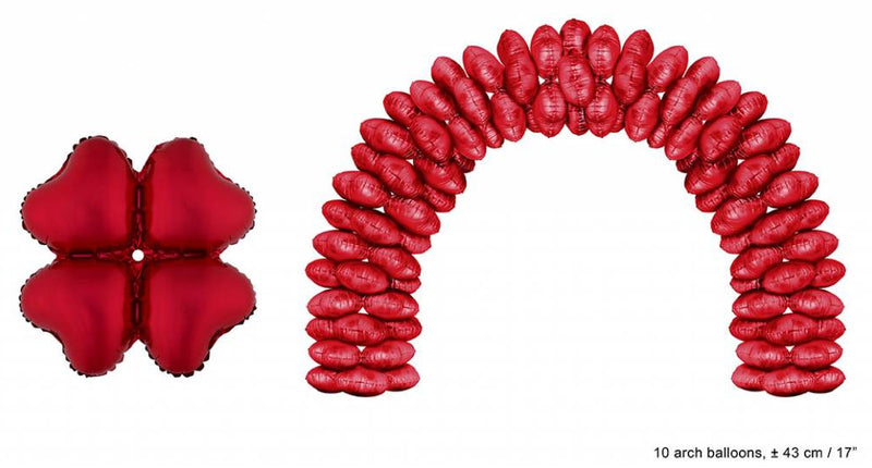 Funny Fashion Ballonboog folieballonnen hart Rood