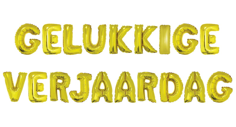 Funny Fashion Ballonnenset 16" Gelukkige verjaardag