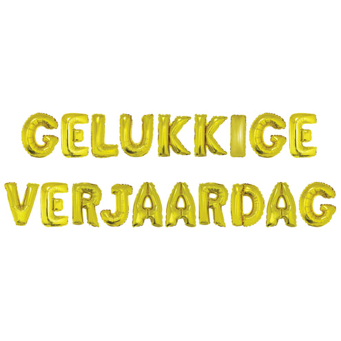 Funny Fashion Ballonnenset 16" Gelukkige verjaardag