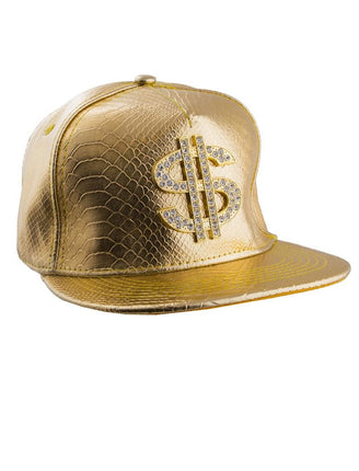 Funny Fashion Baseball pet goud met $ teken