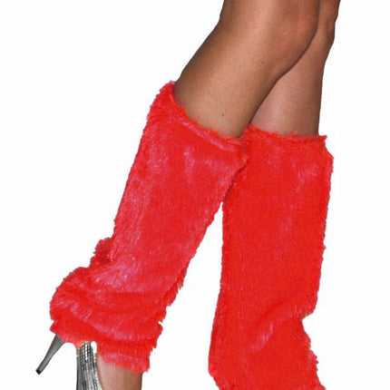 Funny Fashion Beenwarmers pluche rood