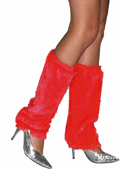Funny Fashion Beenwarmers pluche rood
