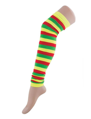 Funny Fashion Beenwarmers rood geel groen 70cm