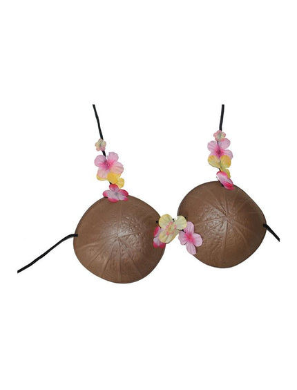 Funny Fashion Bh kokosnoot met bloemen