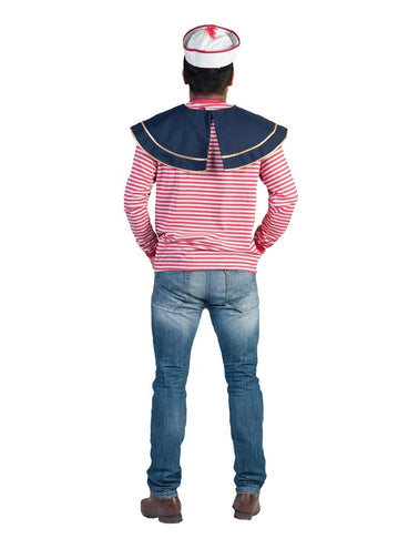 Funny Fashion Blauwe marine kraag met anker