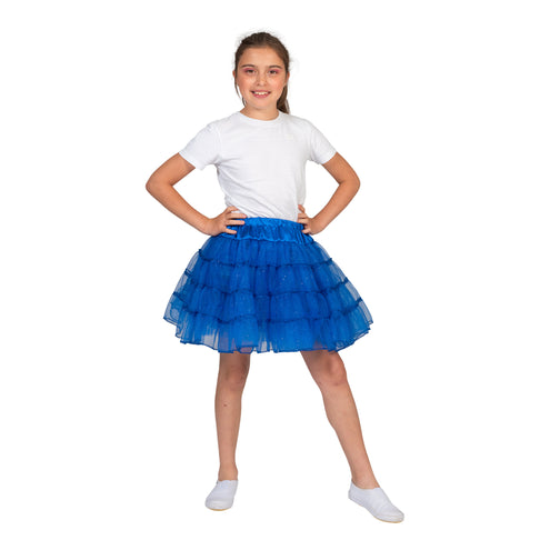 Funny Fashion Blauwe petticoat Sterre kinderen