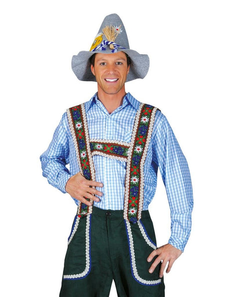 Funny Fashion Blauwe Tiroler blouse