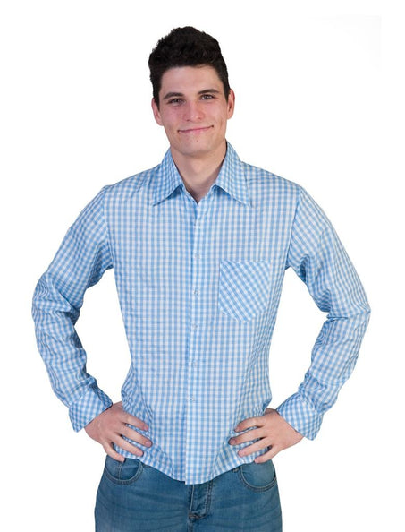 Funny Fashion Blauwe Tiroler blouse