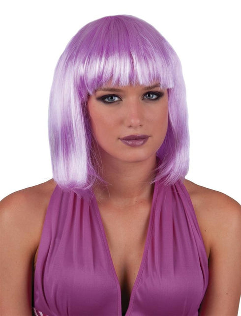 Funny Fashion Bob pruik sexy Holly licht paars