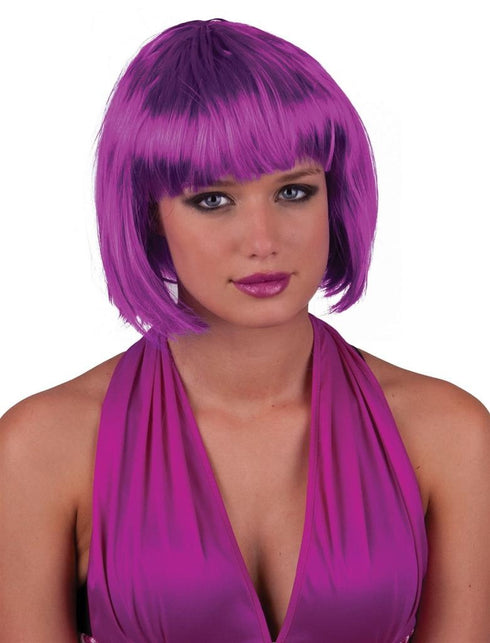 Funny Fashion Bob pruik sexy Holly paars