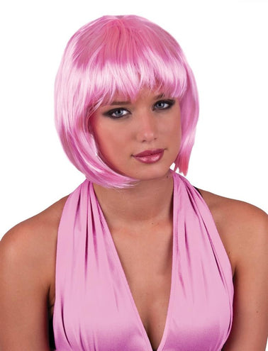 Funny Fashion Bob pruik sexy Holly roze