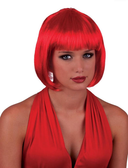 Funny Fashion Boblijn pruik Sexy Holly rood