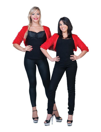 Funny Fashion Bolero rood fuzzy voor dames
