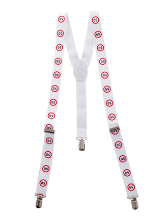 Funny Fashion Bretel 50 jaar met verkeersborden