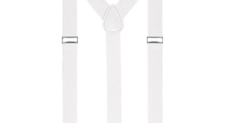 Funny Fashion Bretellen met vlinderdas wit