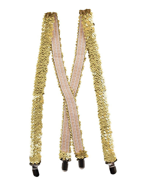 Funny Fashion Bretels met pailletten in goud