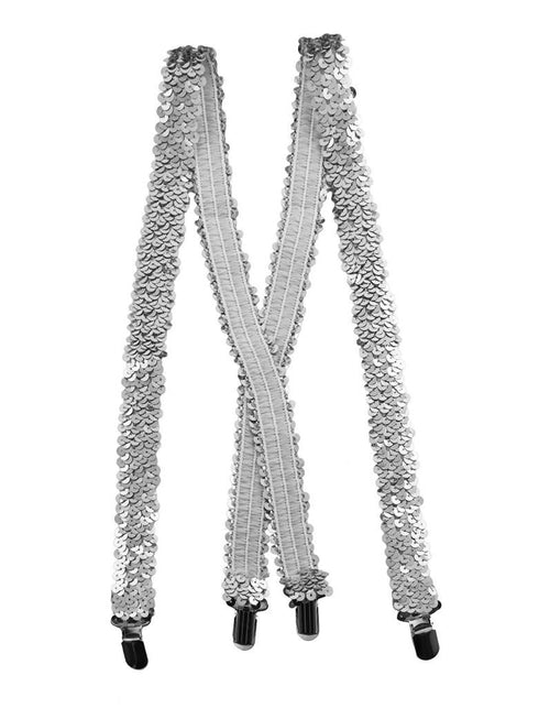 Funny Fashion Bretels met pailletten in zilver