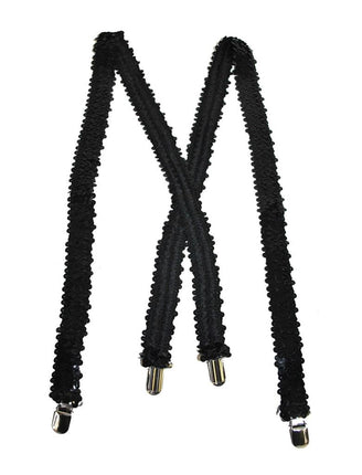 Funny Fashion Bretels met pailletten in zwart