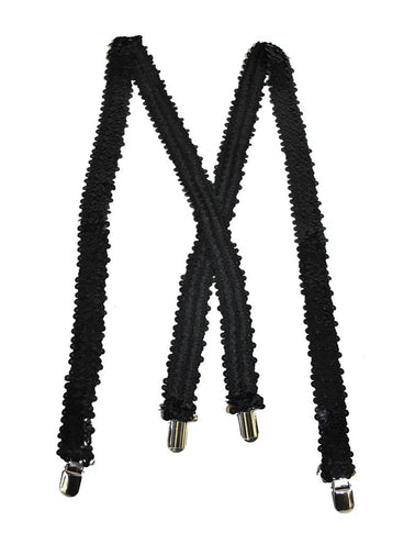 Funny Fashion Bretels met pailletten in zwart