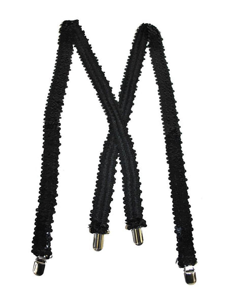 Funny Fashion Bretels met pailletten in zwart