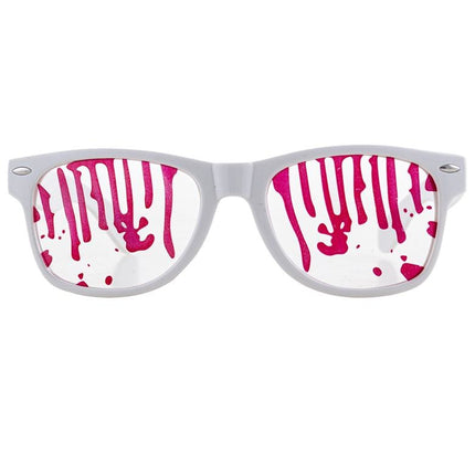 Funny Fashion Bril met nep bloed spetters