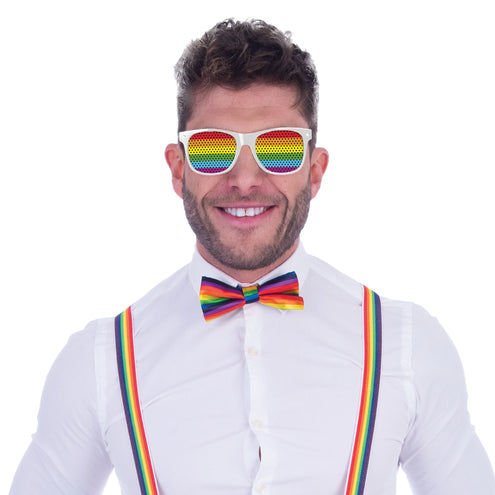 Funny Fashion Bril regenboog met filter