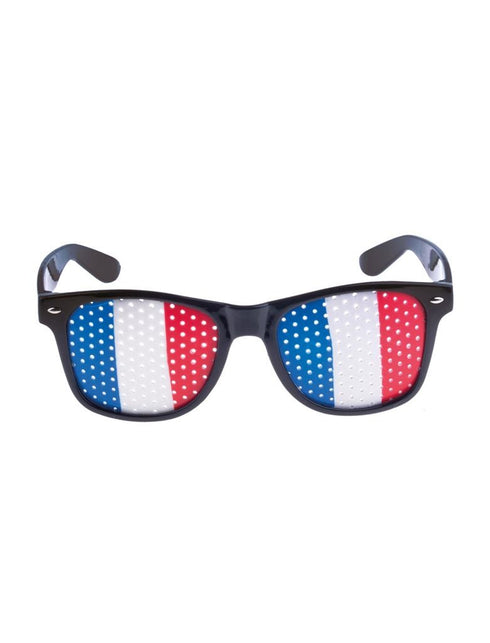 Funny Fashion Bril rood wit en blauw