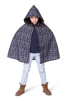 Funny Fashion Cape Dennis met schedel print