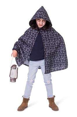 Funny Fashion Cape Dennis met schedel print