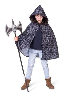 Funny Fashion Cape Dennis met schedel print