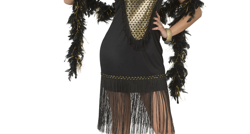 Funny Fashion Charleston jurk Cherryl goud