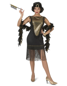 Funny Fashion Charleston jurk Cherryl goud