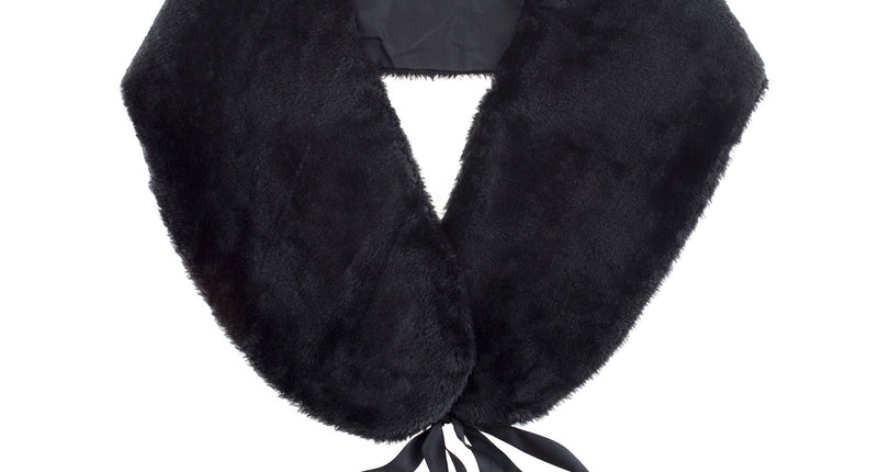 Funny Fashion Charleston sjaal bont zwart