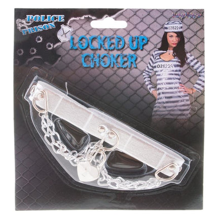 Funny Fashion Choker met slot gevangene