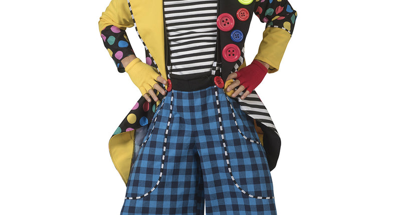 Funny Fashion Clownsjas Brian met gestreepte strik