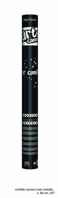 Funny Fashion Confetti kanon zilver top kwaliteit 60cm