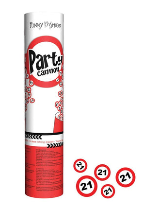 Funny Fashion Confetti shooter leeftijd 21 jaar verkeersborden