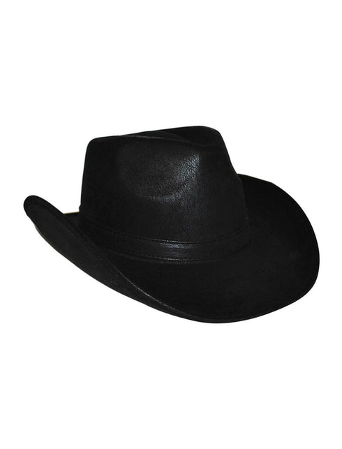 Funny Fashion Cowboy hoed zwart lederlook