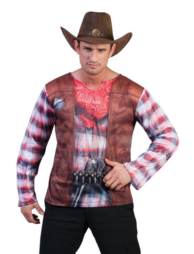 Funny Fashion Cowboy shirt 3D volwassenen