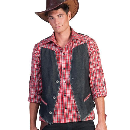 Funny Fashion Cowboy vest Tim heren
