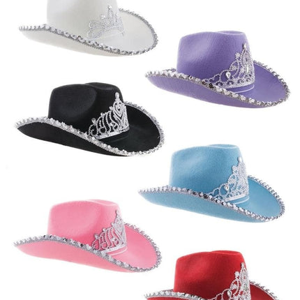 Funny Fashion Cowboyhoed met kroon diverse kleuren