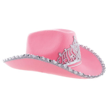 Funny Fashion Cowboyhoed met kroon diverse kleuren